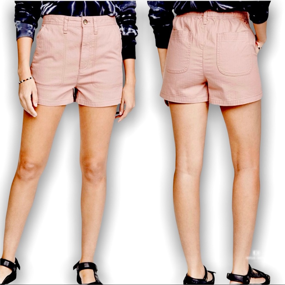 Madewell Camp Shorts Faded Rose Pink Muave High Waist Size Large